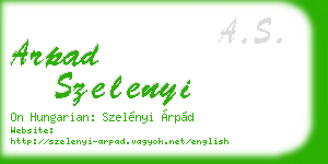 arpad szelenyi business card